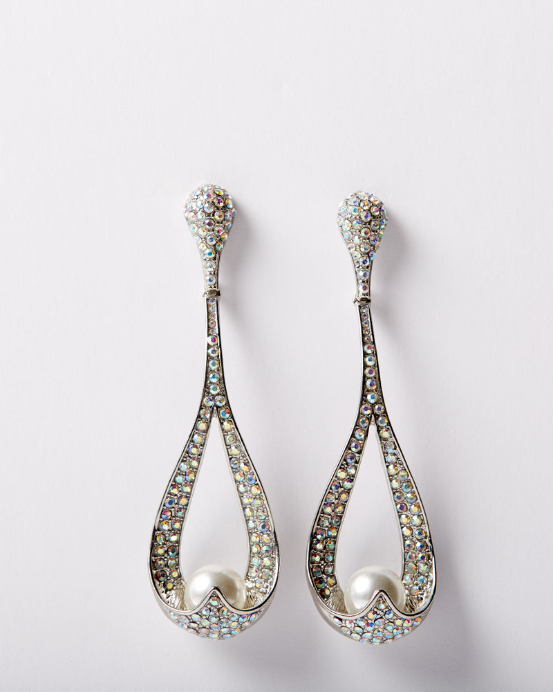 Pearl Holder Dangle Earrings